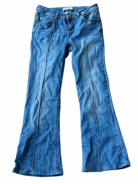 Garage Denim Extreme Low Rise Flare Jeans Y2K Medium Wash Size 9